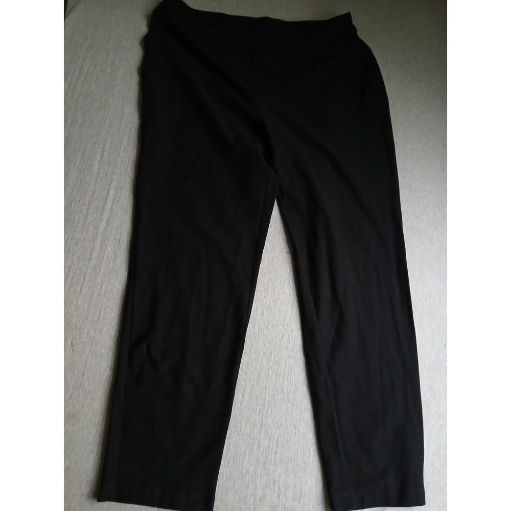 Eileen Fisher Pants Large Slinky Knit Slim Leg Pull On Minimalist Lagenlook
